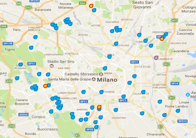 mappa di Milano